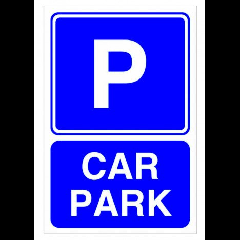 Sign car park